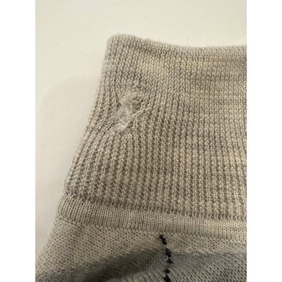 Express Mens Argyle Full Zip‎ Cardigan Sweater Size Large Gray and Beige - Picture 6 of 9